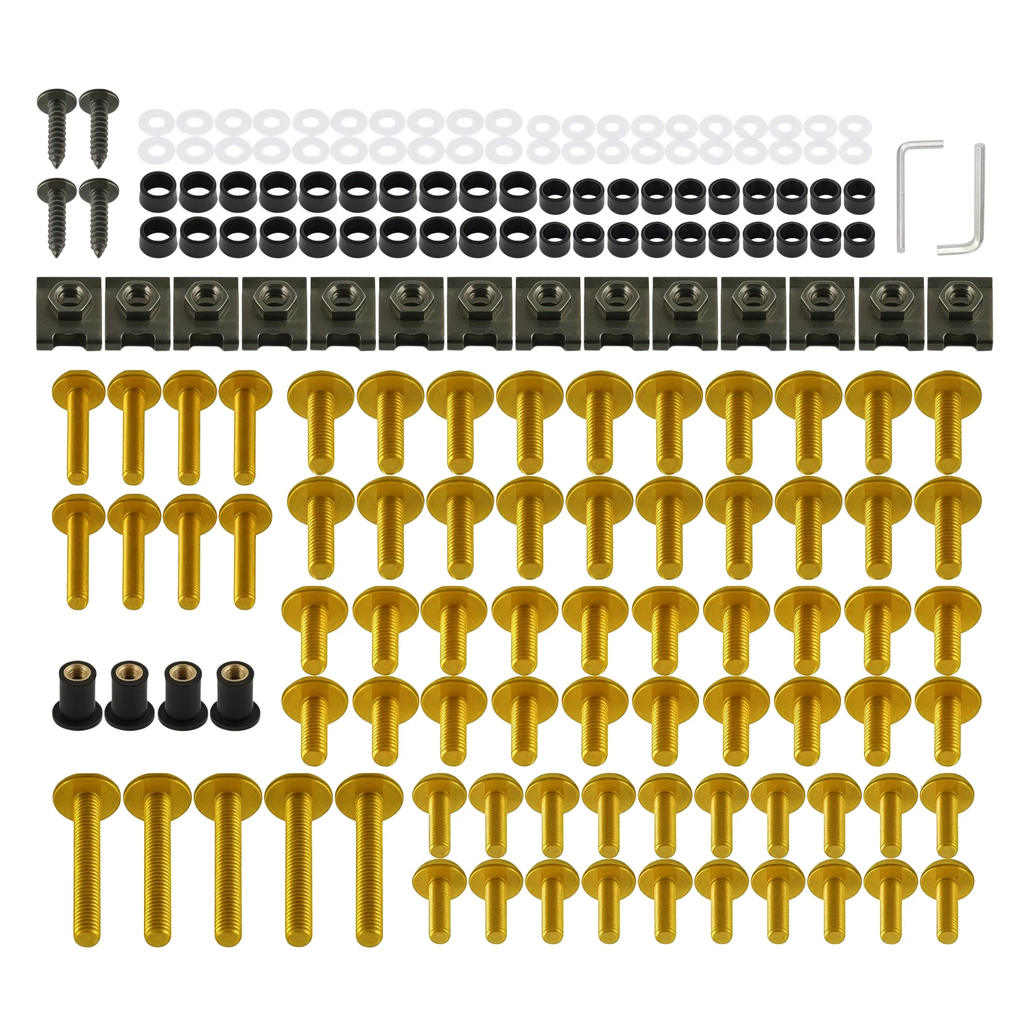 Motorradzubehör für YAMAHA YZF R1 R15 R25 R3 R6 R125 R15 R25 MT03 MT07 MT10 MT-09 MT-07 M5 M6 Schrauben- und Muttern-Set Bunt – Detail 13