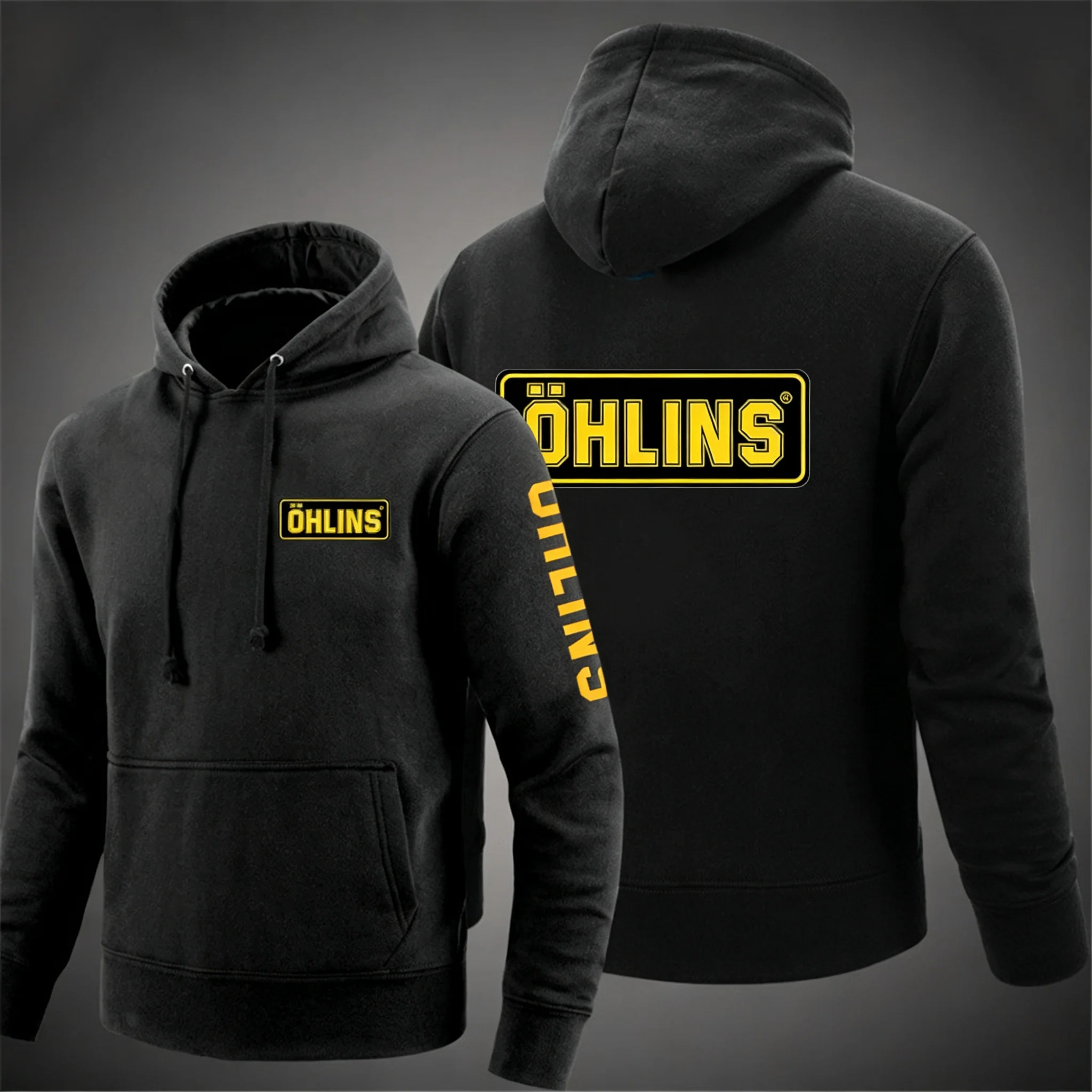 2026 Neuer Ohlins Logo-Print Herrenmode Frühling und Herbst Einfarbiger Reißverschluss-Pullover Bequemer Harajuku-Top-Sweatshirt – Detail 16