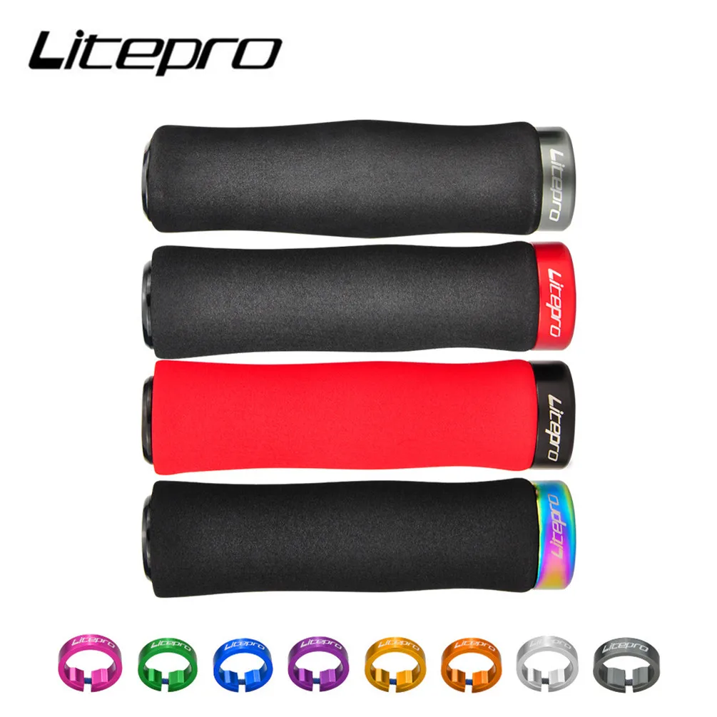 Litepro Folding Bike Ultra Light Single-Sided Lock Sponge Cover Grip MTB Mountain Bicycle 74g Lockable Handlebar Grips