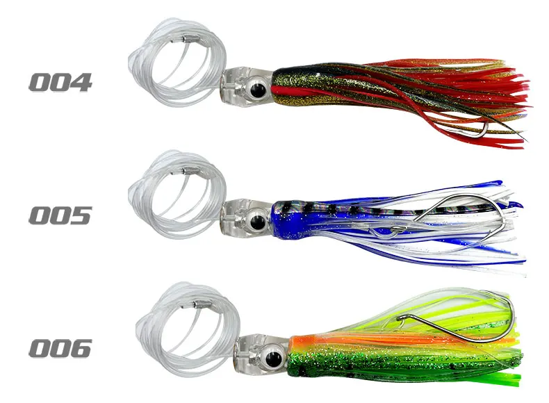ShareShark 16/25cm Oktopus-Rockköder Schleppköder Marlin Delfin Hai Röcke Schleppriggs Tiefsee-Angelausrüstung – Detail 7