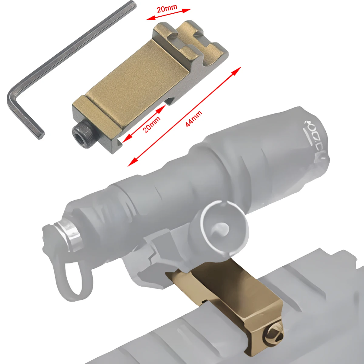 Tactical Universal Flashlight Mount for 20mm Rail&Tube 24-27mm Flashlights Tube Clip 25.4 Torch Bracket Scope Barrels Mount