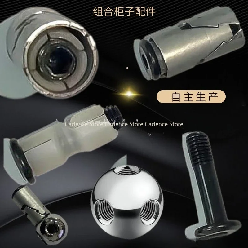 2PCS Three Way Six Hole Threaded Ball 20/25mm* M6/M8 Stainless Steel Threaded Steel Ball Display Cabinet Connection Ball