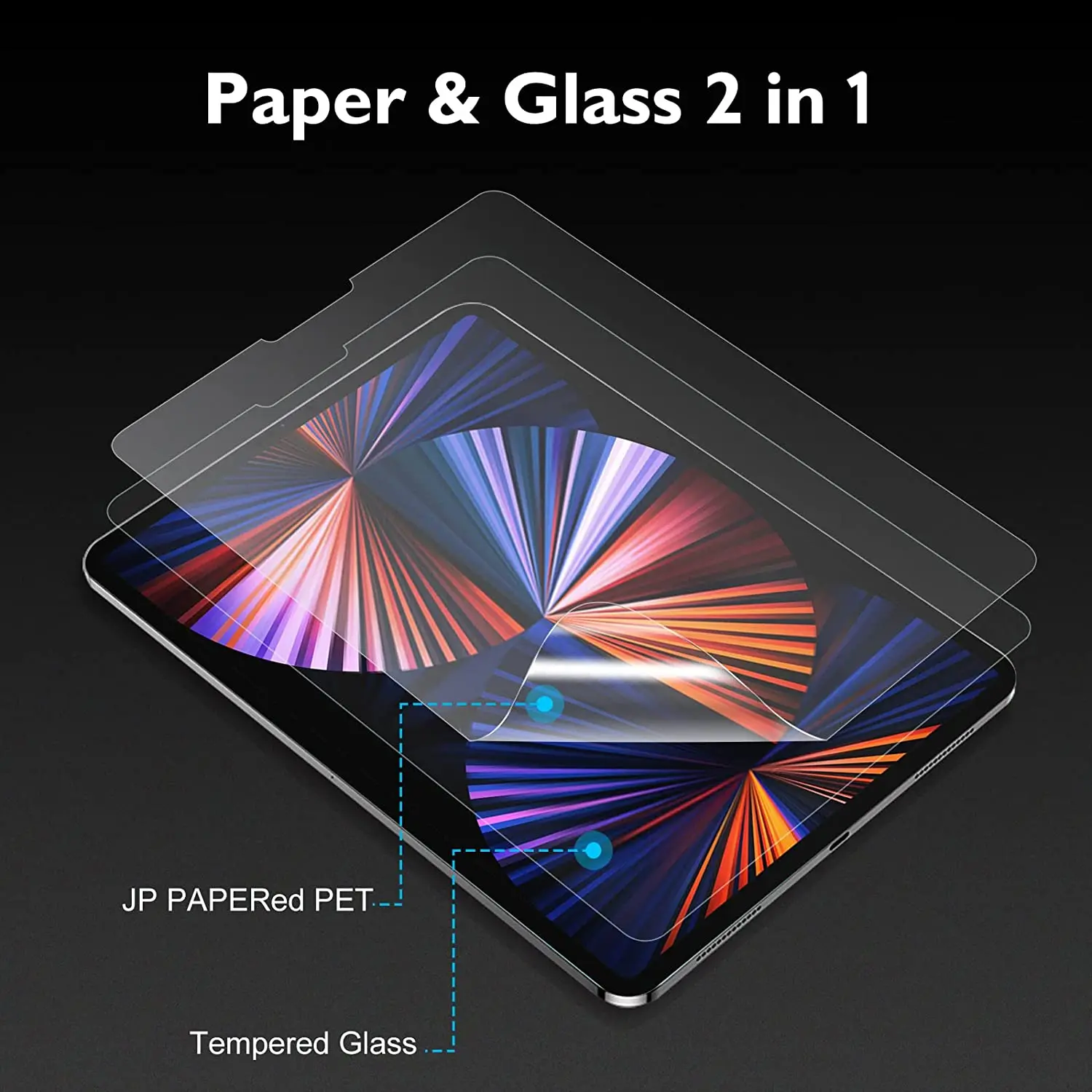 Screen Protector For iPad Air 5 4 3 2 9.7 2021 Like Paper Film Pro 11 12.9 2022 10.2 7 8 9th 10th Gen Mini 6 5 4 Tempered Glass