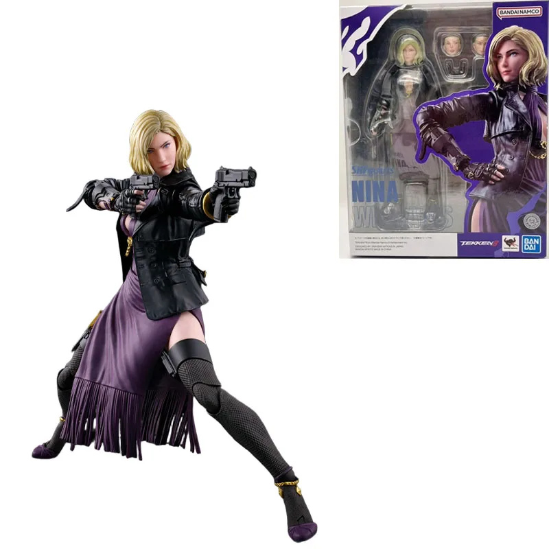 Bandai Original S.H.Figuarts KING NINA WILLIAMS JIN KAZAMA TEKKEN 8 Action Figure Toys For Boys /Girls /Kids /Christmas Gift