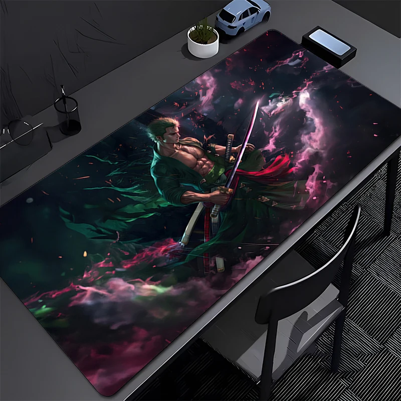 cool Mouse pad one piece Zoro Anime Keyboards Pad Computer Keyboard Mouse Mat Gaming Exquisite Mousepad Game Decoracion Desk Mat - view 2