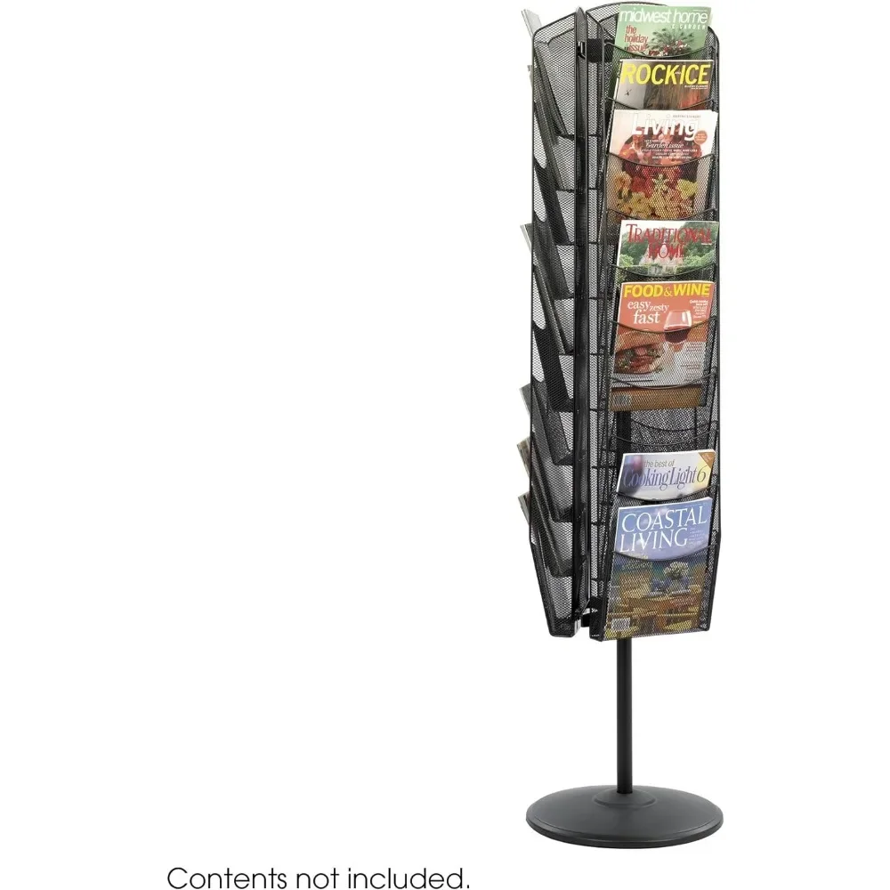 Magazine Rack Steel Freight Free Book Shelf, Black-Aumentar Vendas, Visibilidade e Conversões, Móveis de escritório