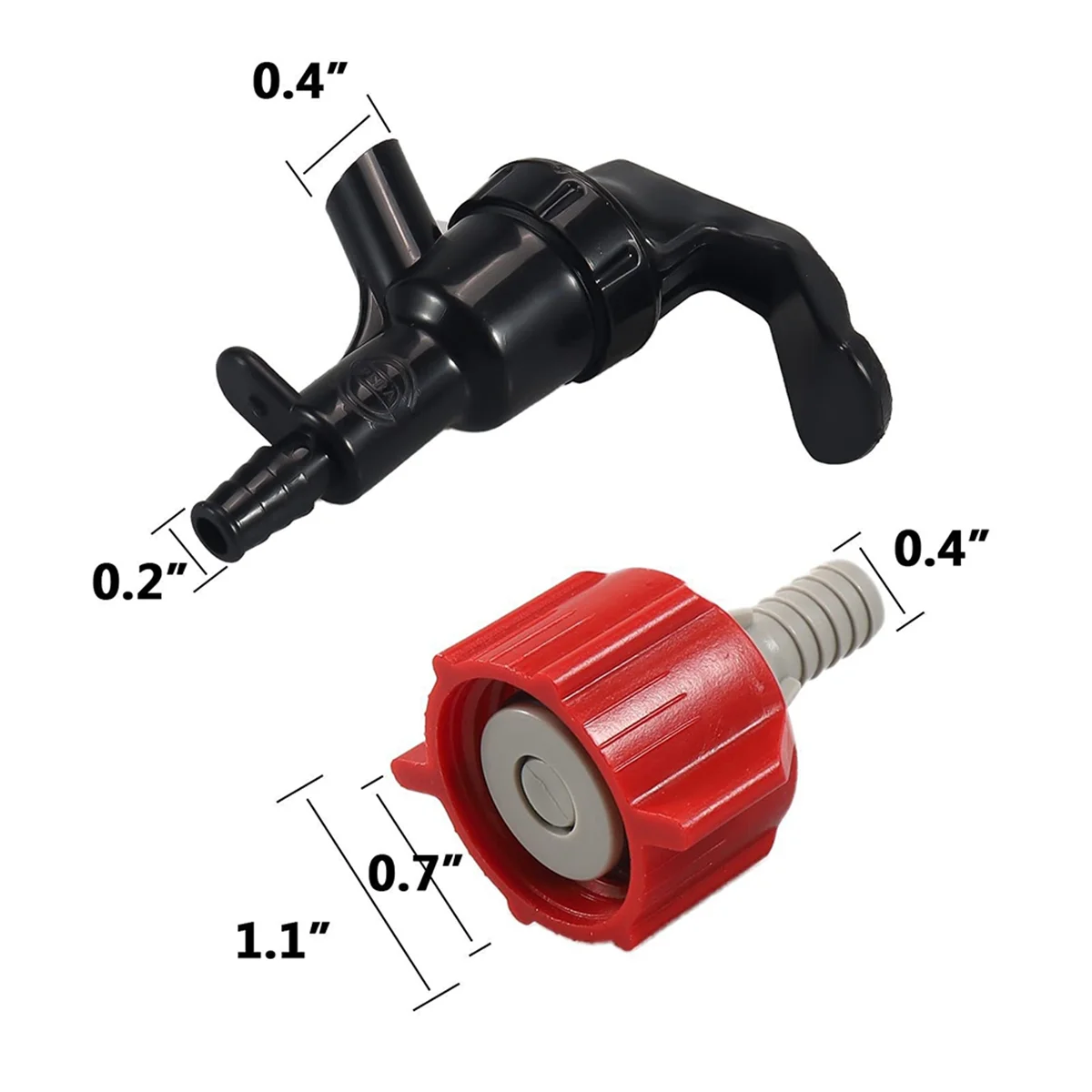 SMIEA Generic Red BIB Tap Valve for Coca Cola Bag in Box Syrups Picnic Faucet Soda Dispensing Hose Kit By GwenB 12cm