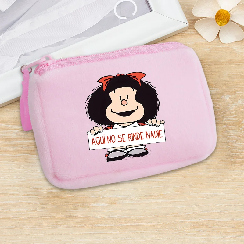 

Mafalda Coin Purse Cute Cartoon Printed Money Card Lipstick Storage Pouch Fashion Bluetooth Earphone Storage Bag Birthday Gifts