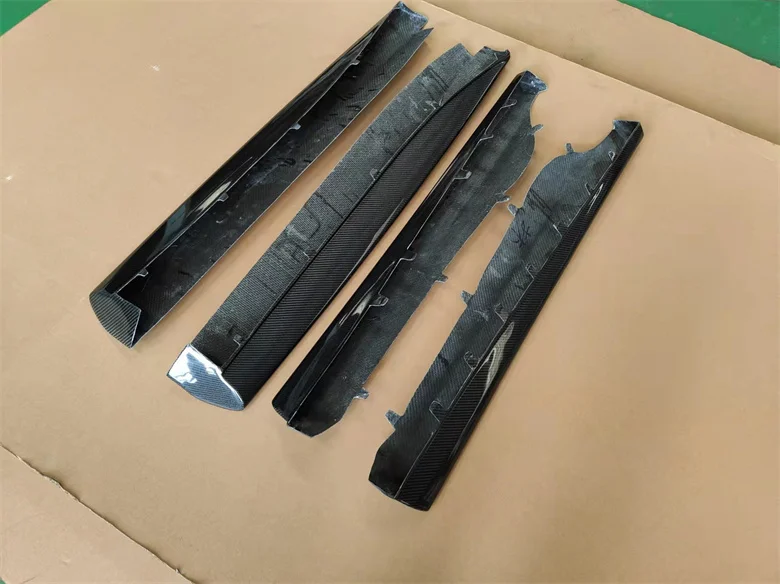 OEM نمط ألياف الكربون طقم الجسم 540C 570S ترقية الجانب الوفير تنورة طويلة الفاصل الجانب تنورة ل ماكلارين أداء محسن