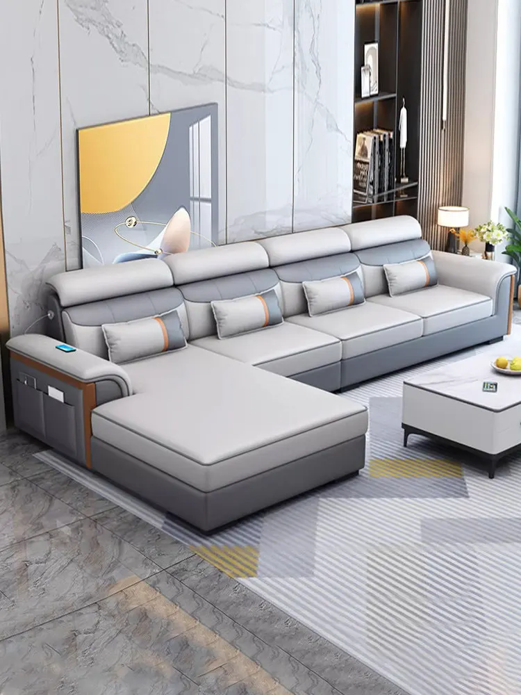 For Modern Minimalist Fabric Sofa Set, Small Space Chaise Lounge with Tech Fabric, Living Room Furniture