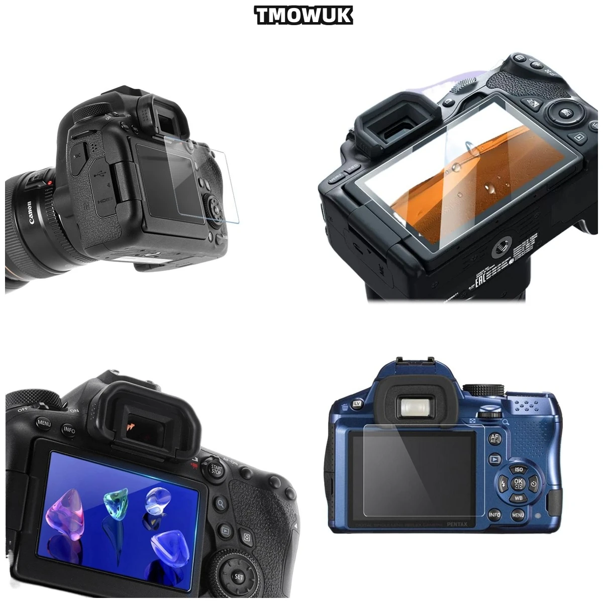 

For PENTAX K30 Camera Screen Protector Tempered Glass 9H Hard Bubble-Free HD Clear
