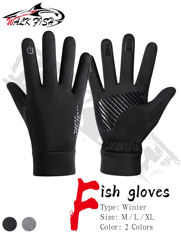 AliExpress WALK FISH Fishing Gloves Men Woman Warmth Unisex Hiking Driving Cycling Touch Screen Anti-slip Outdoor Sports Skiing Climbing