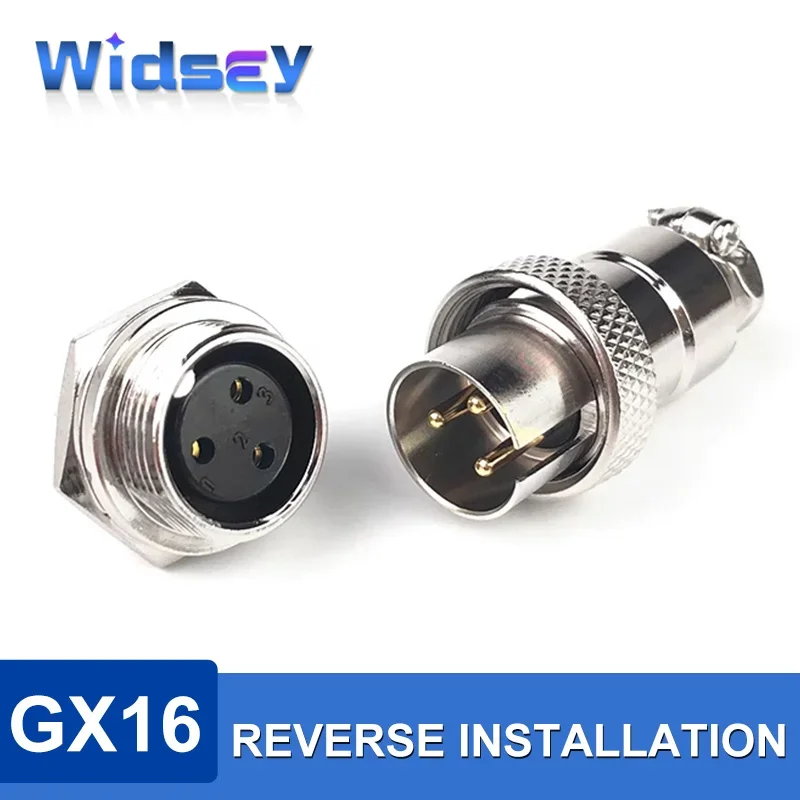 GX16 Reverse-mounting Aviation Plug DF16 2-8pin Soldering Connector M16F AB Rebel Signal Socket M16F 300/500V Male Female Set