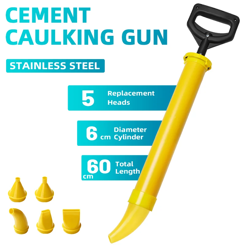 Caulking Gun Cement Lime Pump Grouting Mortar Sprayer Applicator Grout Filling Tools With 5 Nozzles