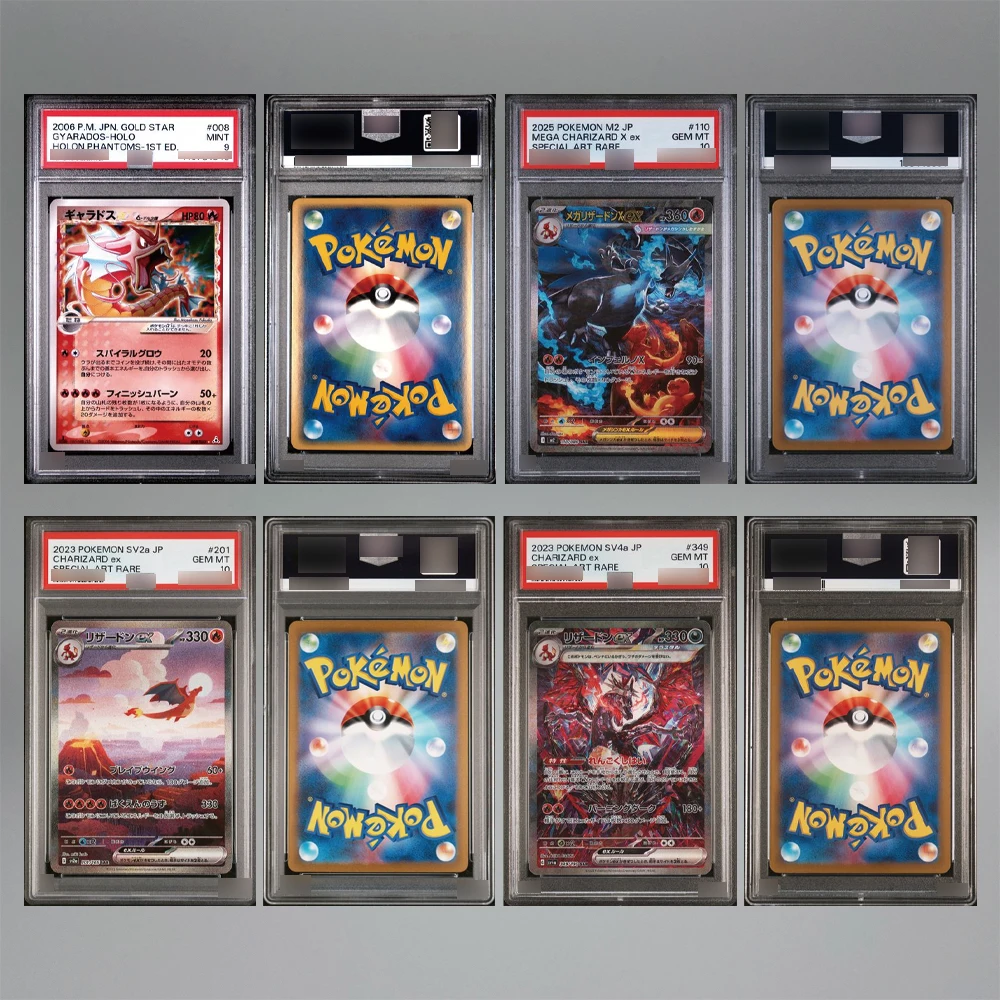 

DIY PTCG Japanese Version SAR Mega Charizard X ex Charizard ex Koraidon ex 9-10Points Rare Rating Card Game Collecting Card Gift