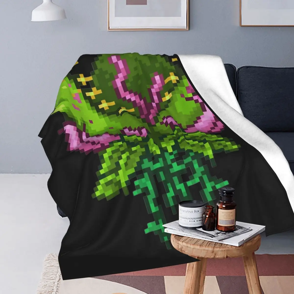 Terraria- Plantera Blanket Flannel Multi-function Throw Blankets Sofa Throw Blanket For Couch Bedding Office Throws Bedspread