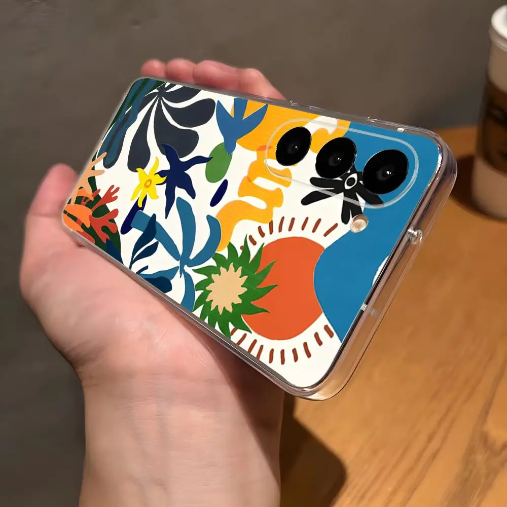 Matisse Art Painting Phone Case For Samsung S26 S25 Plus S24 Plus S22 Ultra S23 FE S21 Plus S21 Ultra Transparent Cover