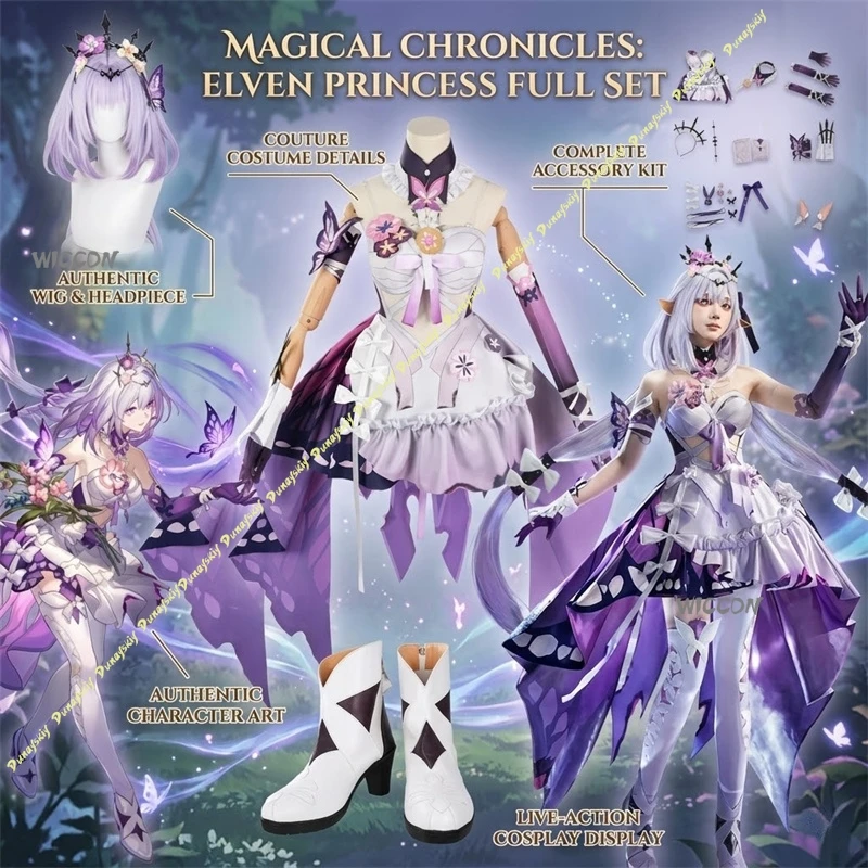 

Honkai:Star Rail Costume Castorice Cosplay High Quality Costume Hallowen Play Role Clothes Set With Clothes,Wigs,Shoes