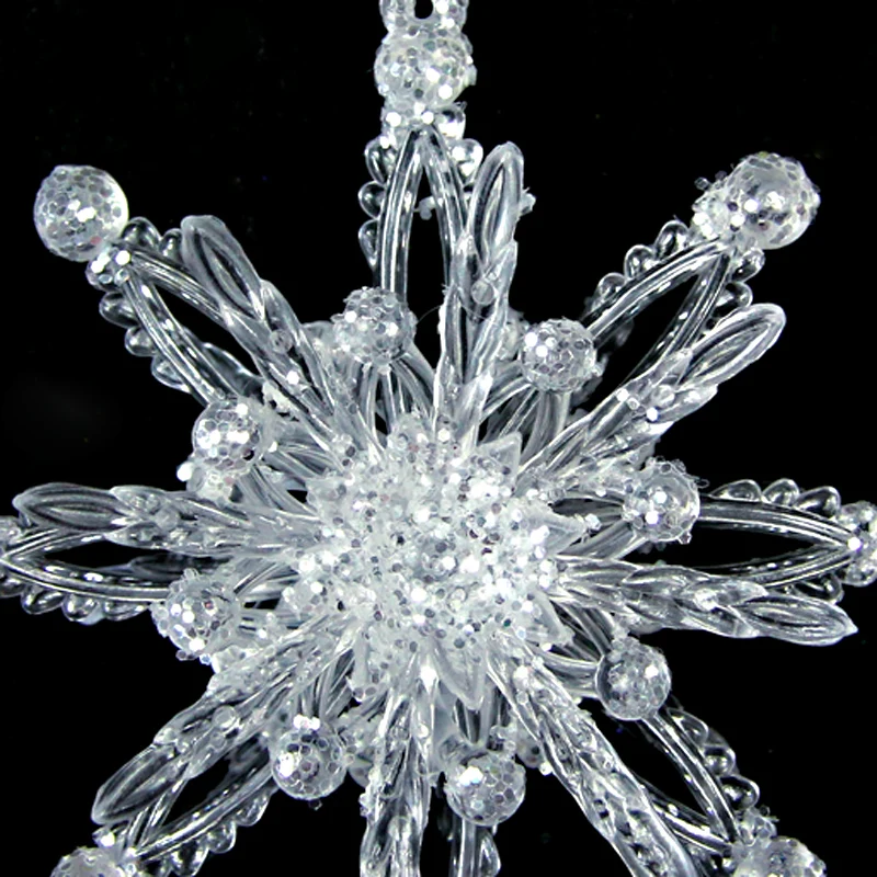 Christmas tree hanging display window decoration 11CM acrylic three-dimensional snowflake 1 piece