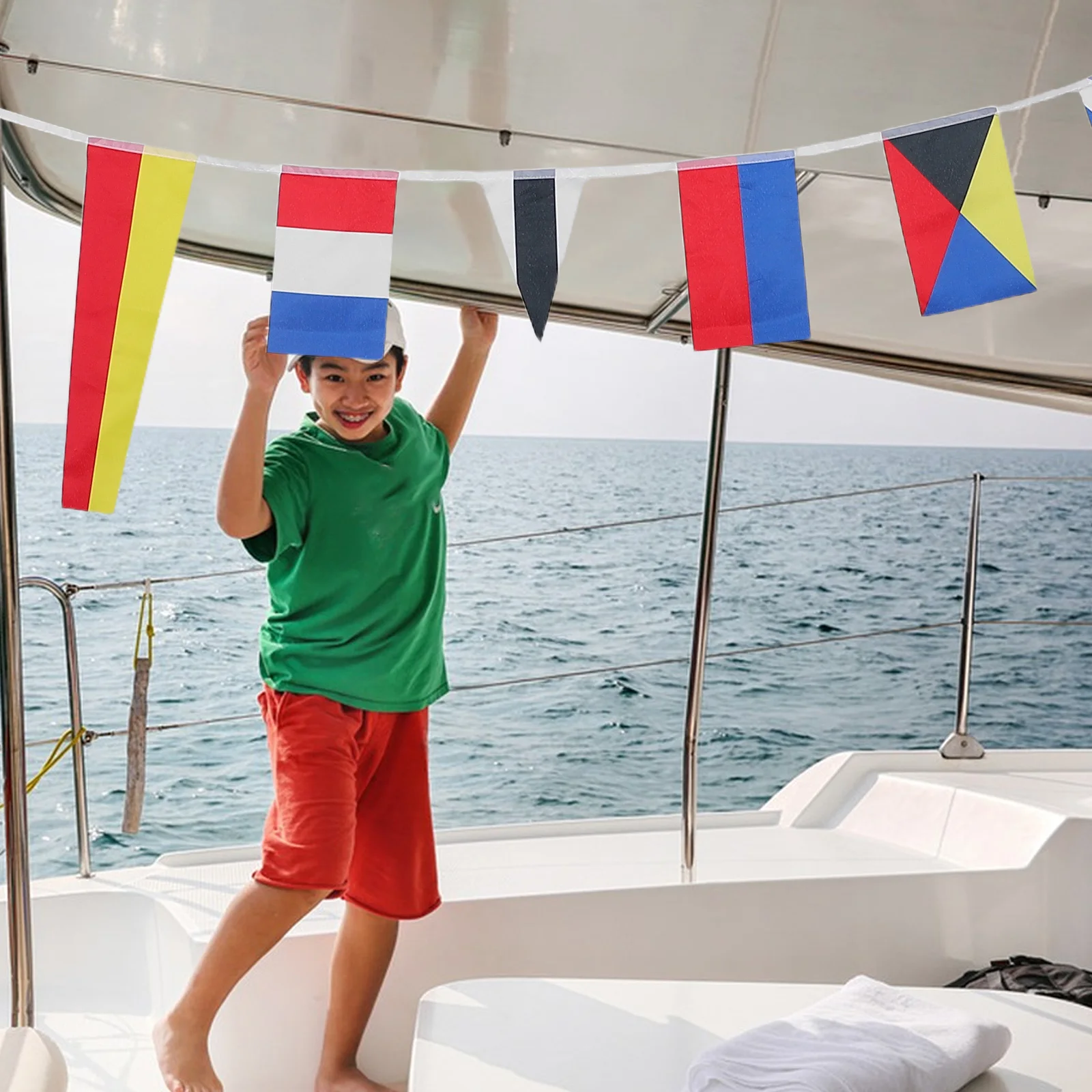 

40pcs Nautical Marine Code Decoration Banner Set For Boats International Ship Durable Weather Resistant Fabric Yacht