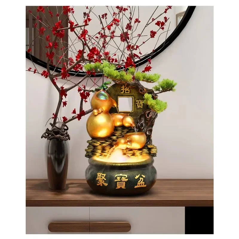 Cornucopia Lucky Flowing Water Wealth-generating Ornaments Fountain Living Room Desktop Decorations Home Decor