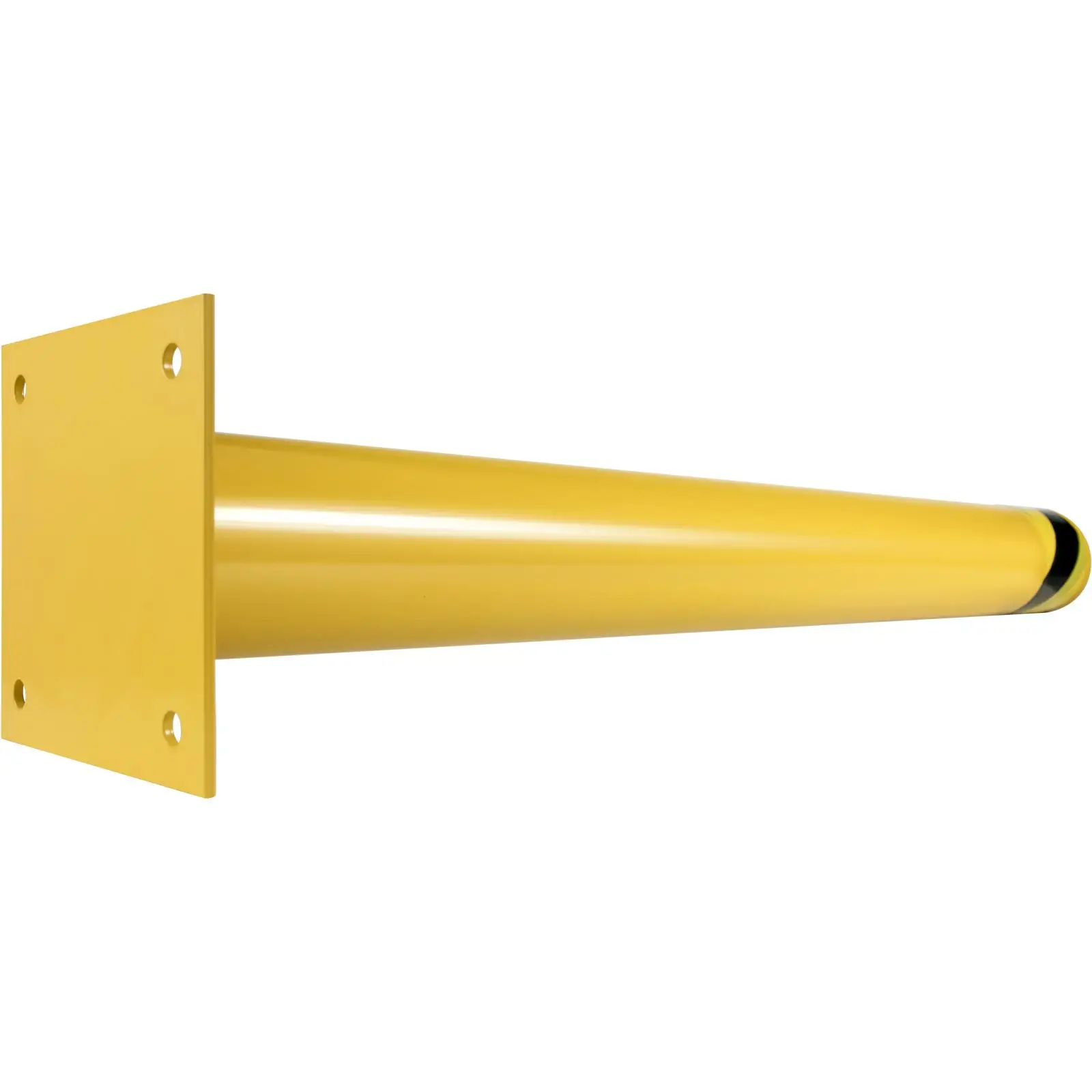 36 Inch Yellow Steel Safety Bollard Post 4.5 Inch Diameter Heavy Duty Protective Bollard with 8 Anchor Bolts for traffic Control and Parking Lot