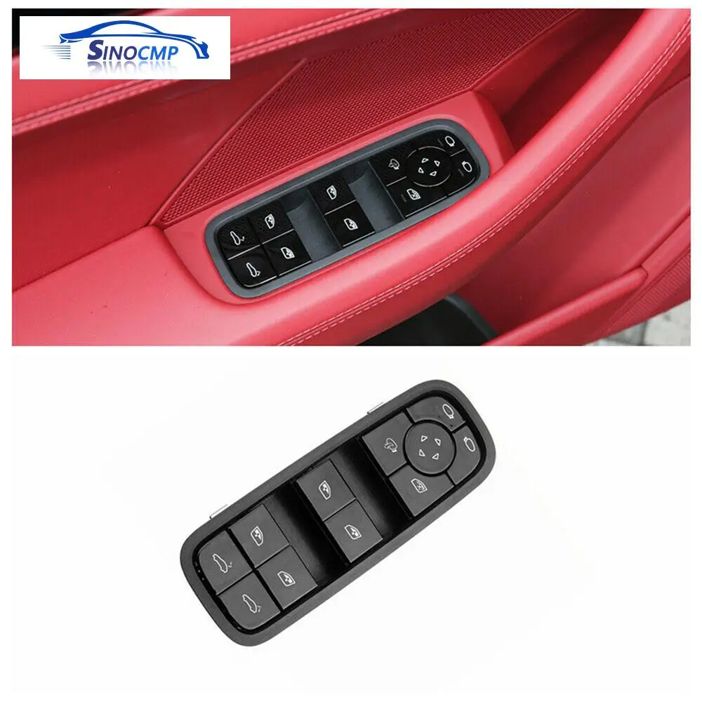 

971959858C левый главный переключатель стеклоподъемника водителя для Porsche Cayenne Panamera 2017-2021 гг., запасная часть автомобиля, аксессуары для переключателей