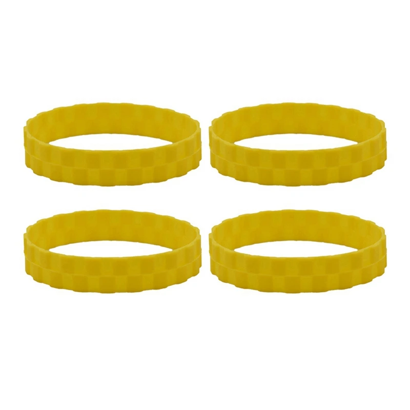 6 Piece Anti-Slip Tire Skin Yellow Replacement Parts For Roborock S50 S55 S6 S5 Max Xiaomi Robot 1S 2S T4 T6 1C