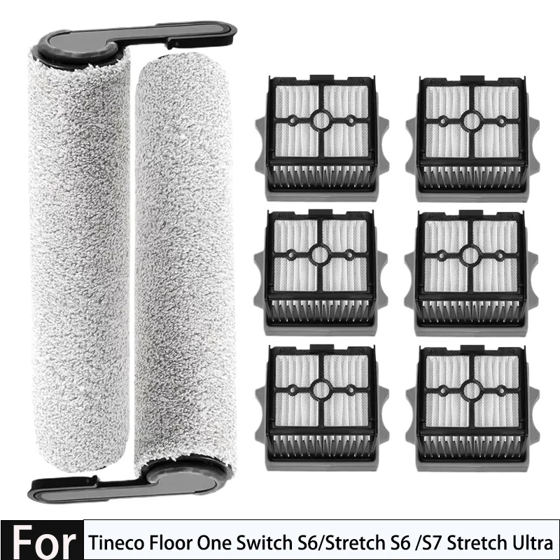 Pour Tineco Floor One Switch S6/Stretch S6 /S7 Stretch Ultra humide sec aspirateur consommable rouleau brosse HEPA filtre accessoires