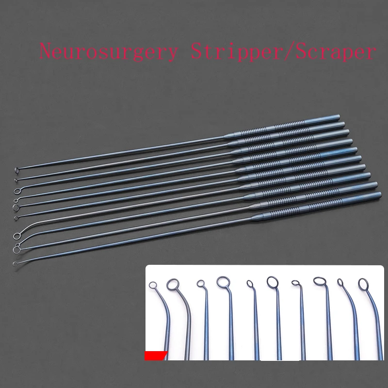 Neurosurgery intracerebral dissector ferrule miniature ion dissecting microscope pituitary curette titanium alloy gun type strai