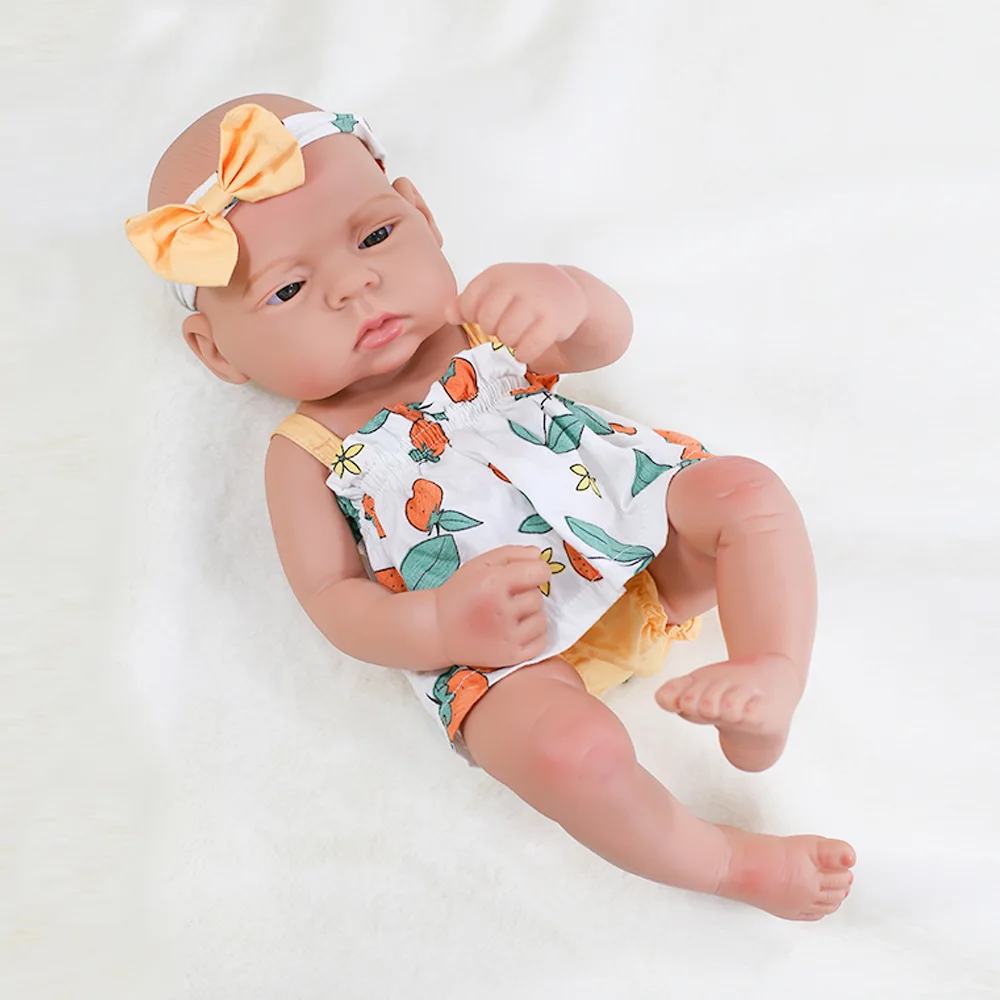 16インチ（40cm）のリボーンドール、洋服セット付き、ビニール製新生児