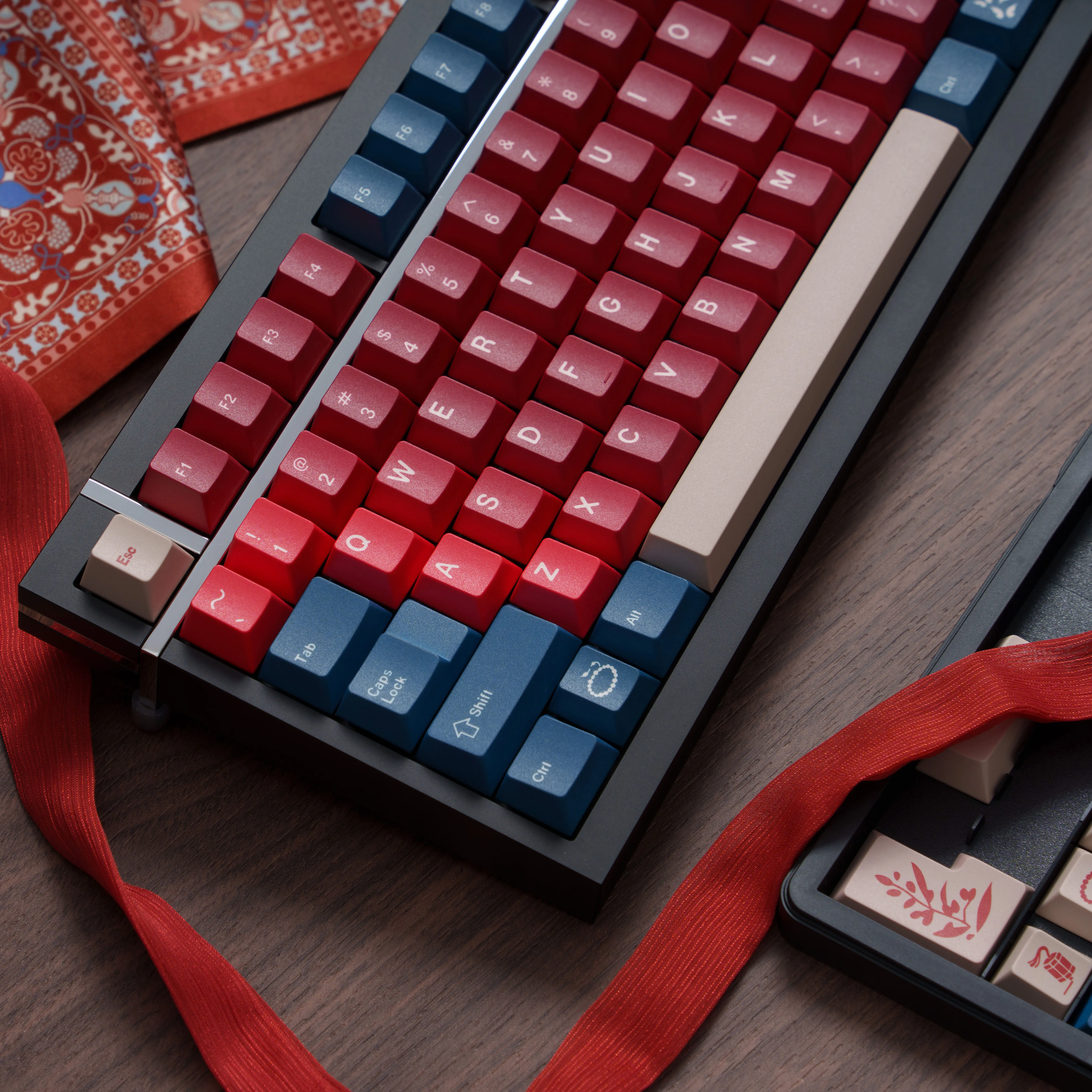 PBT Red Bean Keycap Large Set Cherry Profile KeyCap Dye Sublimation Keycap For MX Switch Mechanical Keyboard Accessories