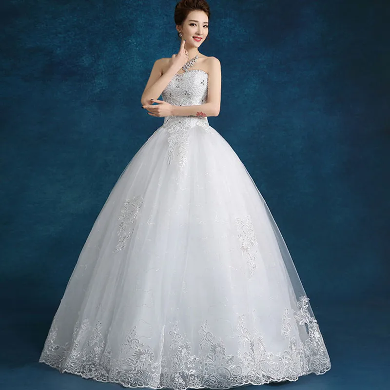 PRXD#Wedding Dress Wholesale Lace Up Embroidery Bride Marriage Dress White Ball Gown Christmas Carnival Strapless resin Diamond