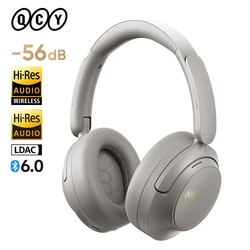 QCY H3S -56dB 어댑티브 ANC 오버이어 헤드폰 하이 레졸루션 LDAC 공간 음향 무선 이어폰 블루투스 6.0 듀얼 드라이버 102H 헤드셋