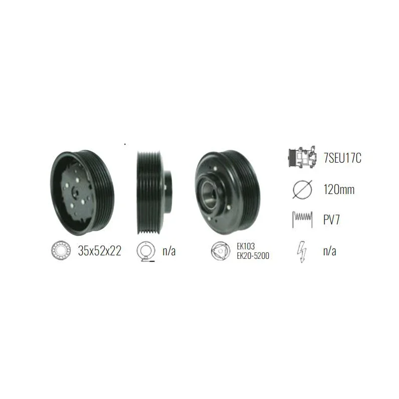 

Сцепление в сборе CA608, 120 мм, 7 шт. для AUDI / SEAT / SKODA / VOLKSWAGEN VW