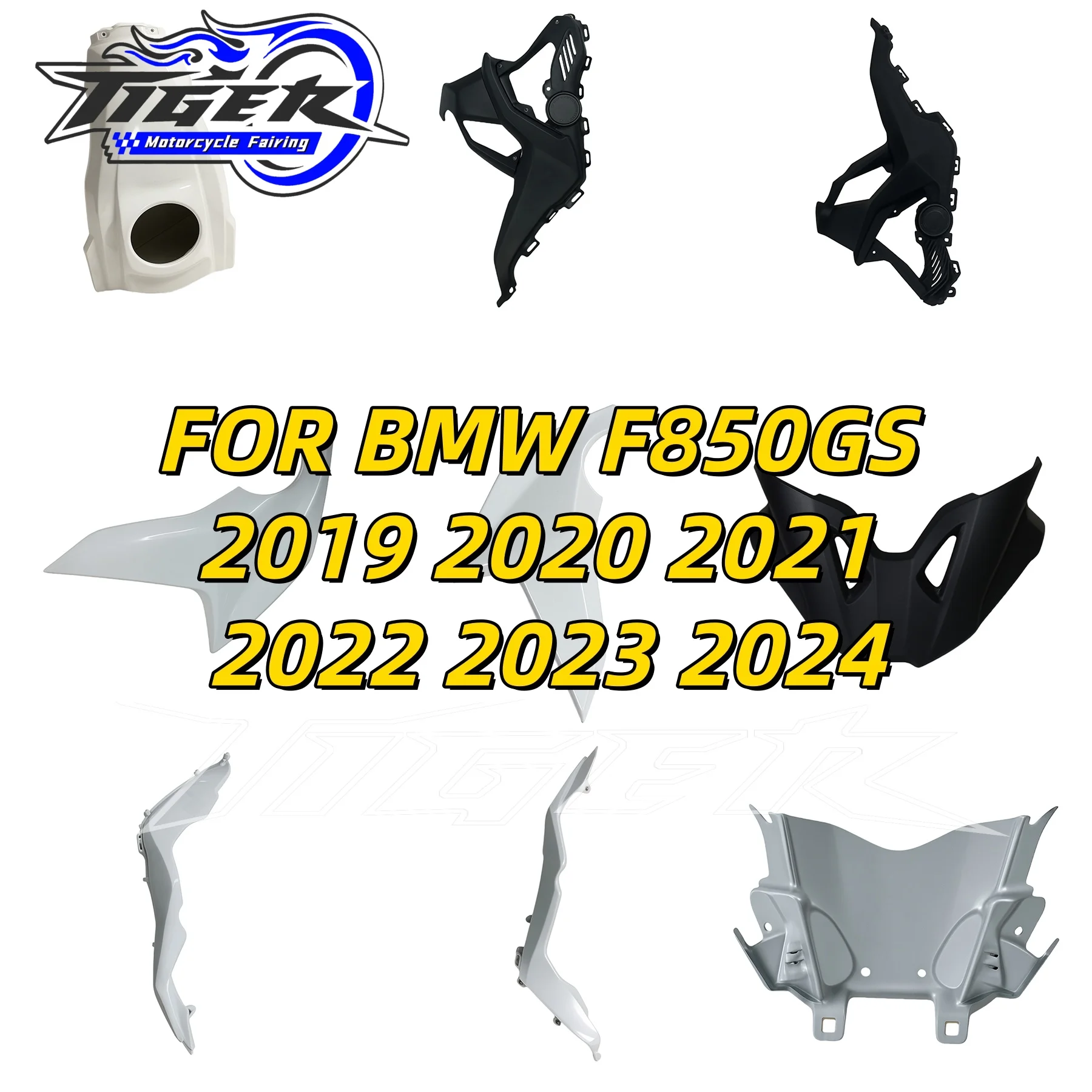 For BMW F 850 GS 2019 2020 2021 2022 2023 2024 Unpainted front fuel tank side fairing ABS plastic body kit