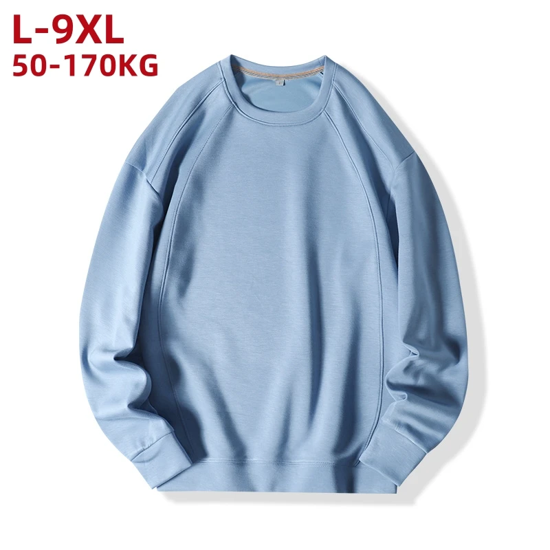 

Men Sweatshirts Hoodies Oversized 6xl 7xl 8xl 9xl Plus Size Long Sleeve O-Neck Pullovers Autumn Streetwear Fashion Sportswear