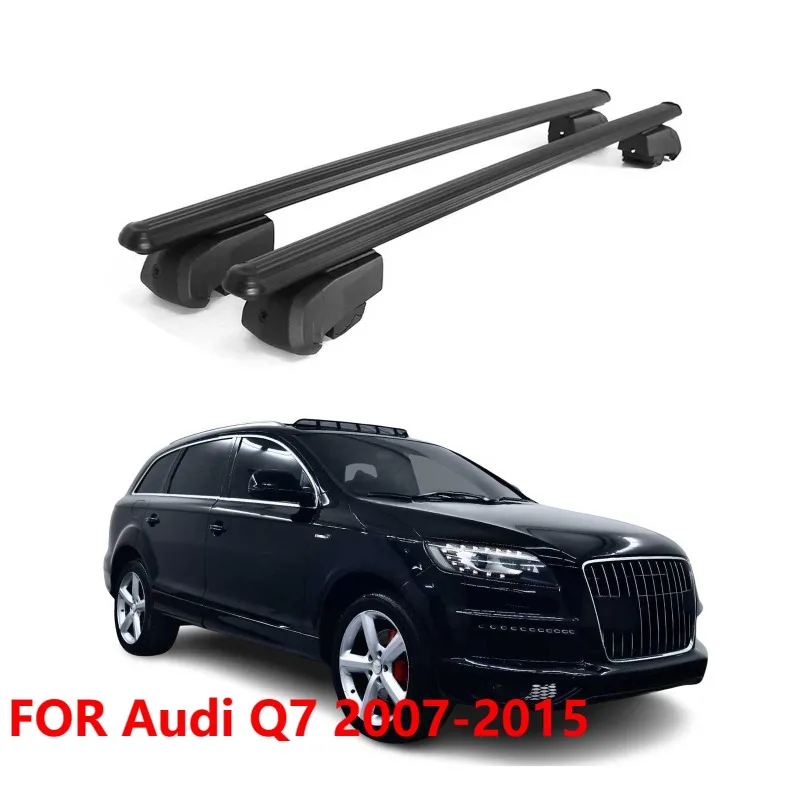 

Lockable Roof Rack Cross Bars For Audi Q7 2007-2015 Black 2Pcs
