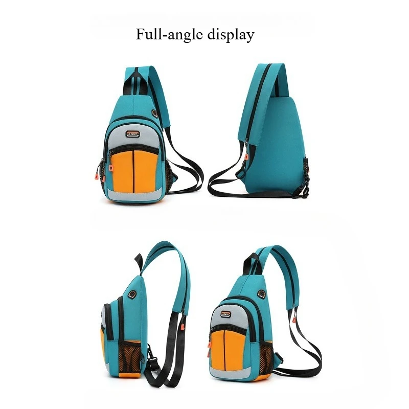 국경을 넘는 새로운 트렌디 대용량 크로스백, 싱글 숄더 슬링 백팩 다기능 옥스포드 원단 체스트 백