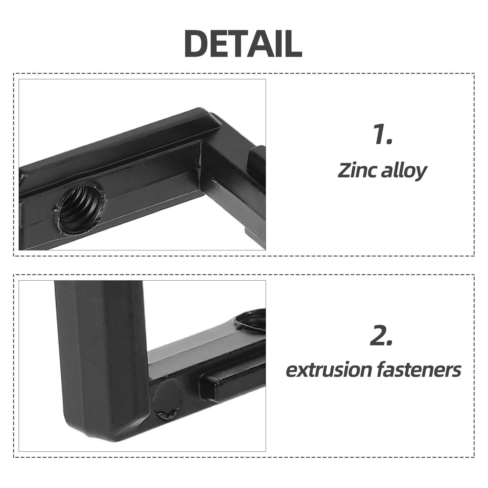 

20 set L-Shaped Inside Connectors 2020 Series Zinc Alloy Profile Brackets Concealed Brackets For Furniture Shelf Support Cabinet