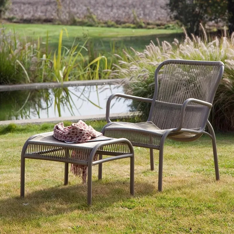 

Водонепроницаемые садовые стулья для гостиной, уличная спинка, садовые стулья для проживания в семье, виллы, скандинавская алюминиевая мебель Садовый Стул MHSF