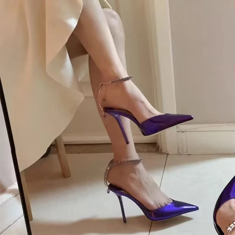 

Women's High Heel Sandals Faionable Roman Sle Ultra-Fine Fiber Upaded Comfortable Arp Pointed Toe