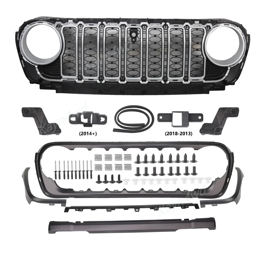 Offroad 4x4 Accessoires Meerdere kleuren 20e verjaardag voorbumper racing grills voor 2018-2025 Jeep Wrangler JL JT