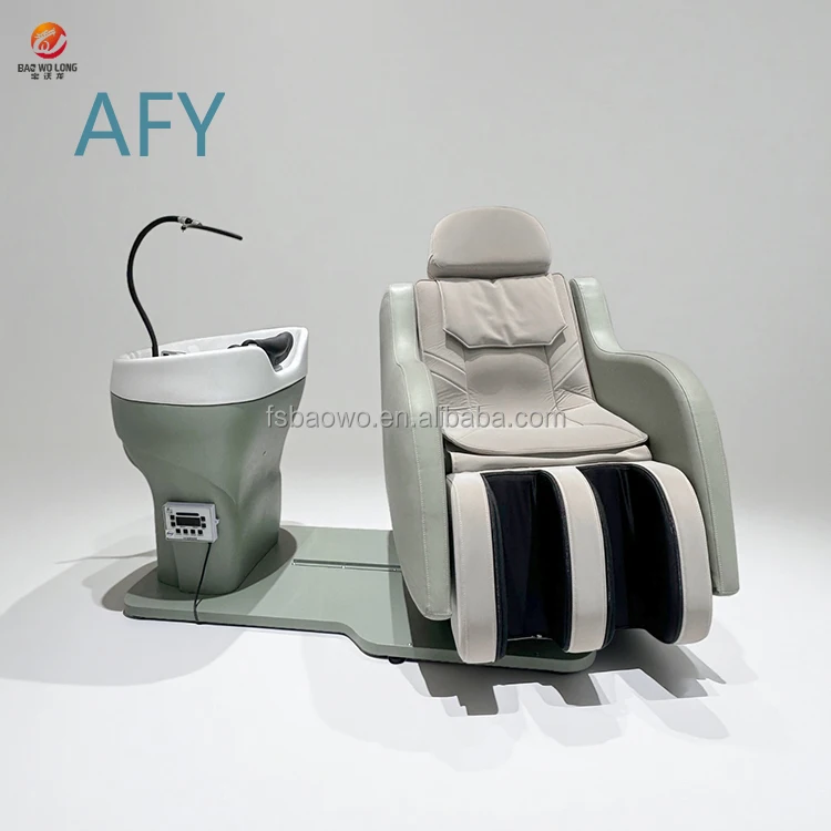 Luxury Salon Combo for Shampoo Unit and Foot Massage Chair for Hair Salon Furniture Spa Equipment Pedicure Station