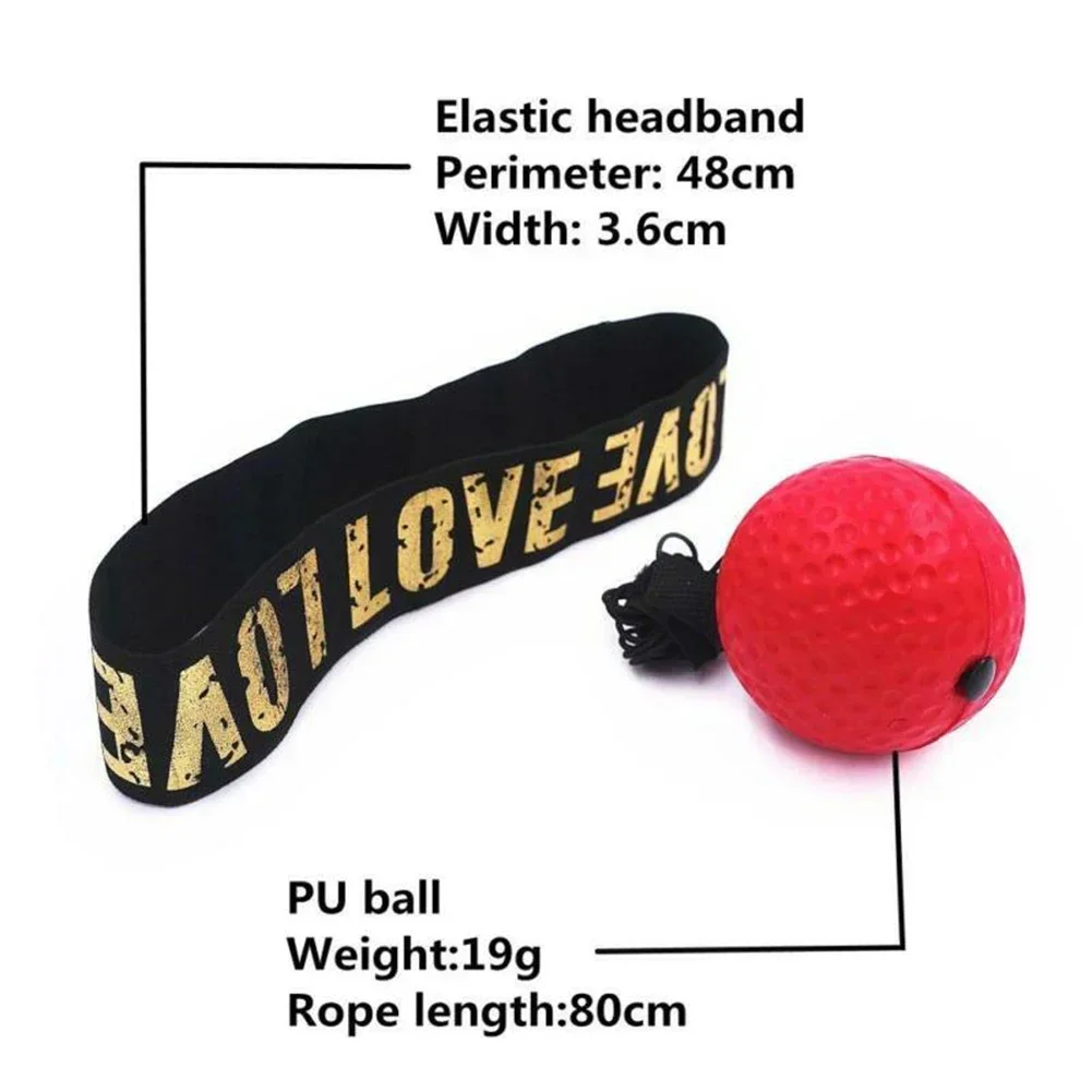 1pcs Boxing Reaction Ball Sport 90cm MMA Muay Thai PU Reaction Ball Reaction Time Training Speed Ball Exercise Accessories