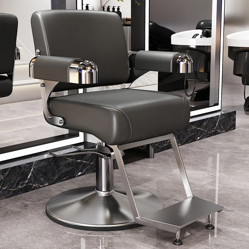 High-end Hair Salon Barber Chairs Nordic Hairdressing Perm Hair Dyeing Chairs Comfort Salon Furniture Cadeira De Barbeiro FYBC