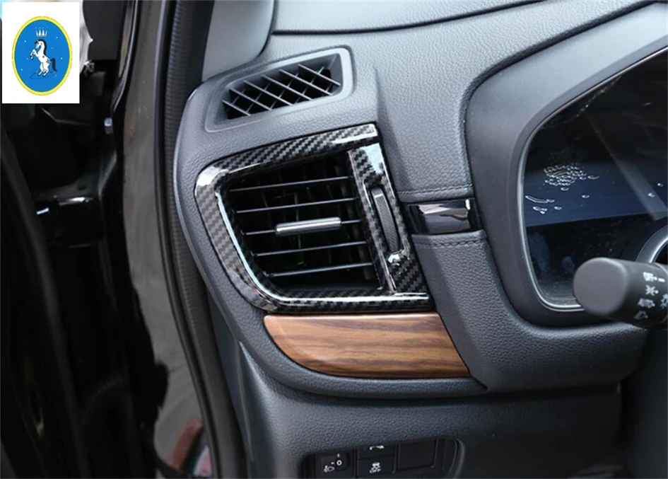 

Car Inside AC Air Conditioning Outlet Vent Decoration Cover Stickers Trim ABS Accessories For Honda CRV CR-V 2017 2018 2019 2020