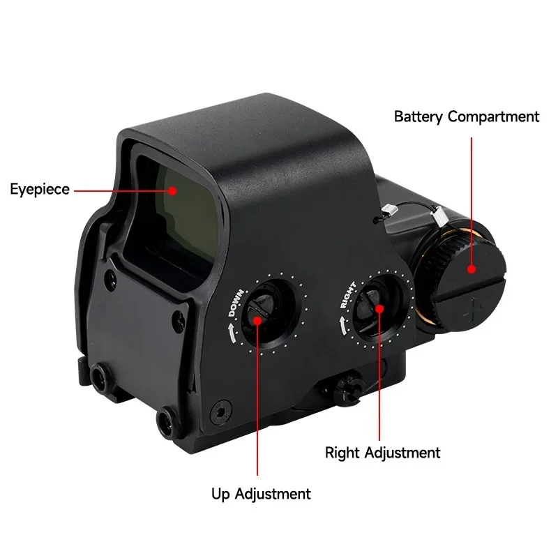 Ponto vermelho e verde Holográfico Visão Âmbito, Tático Óptico, Caça Reflex Sights, Reflex, Compact Riflescope, Fits 20mm Rail Mount, 558