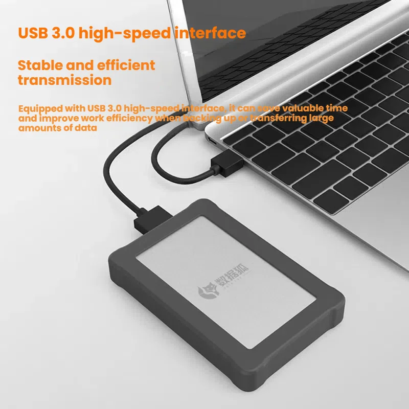 Disco rigido portatile 250 GB/320 GB/500 GB/1 T/2 T USB 3.0 Custodia in metallo HDD esterno antigoccia con custodia in silicone per PC portatile