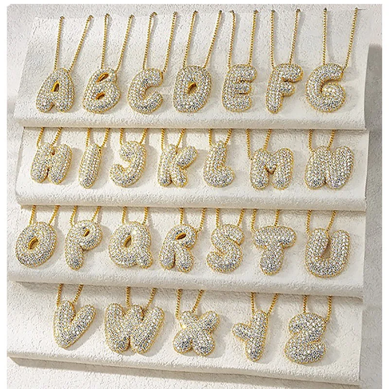 

925 Silver D Color Moissanite Letter Necklace for Women Fine Jewelry Plated 18k Gold Bling Diamond Charm Necklaces Won't Fade